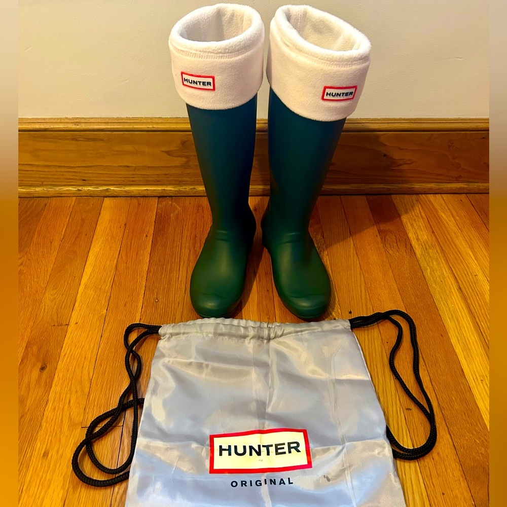 Green Hunter Original Back Adjustable Tall Rain Boot